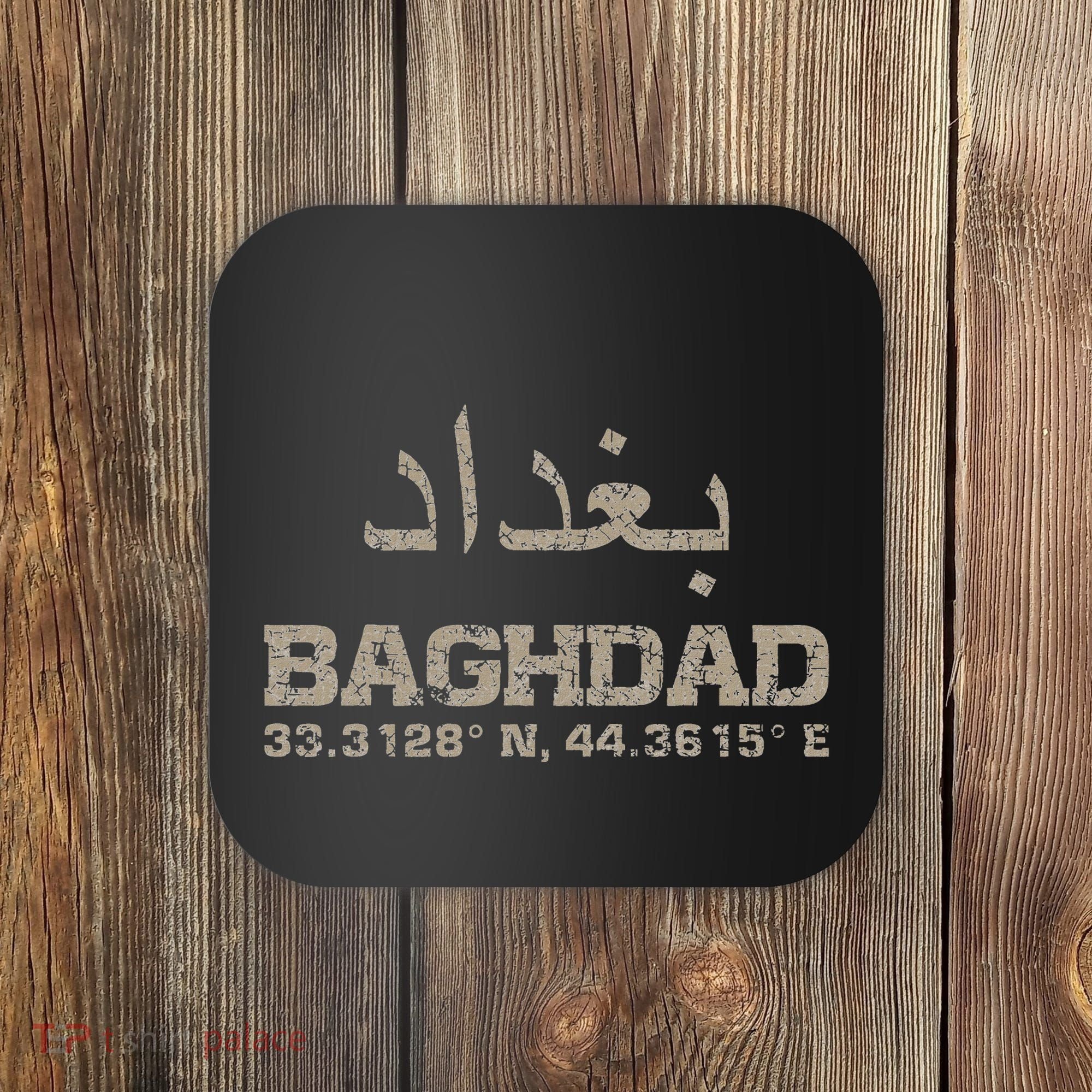 Baghdad Iraq Coordinates Arabic Coaster