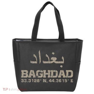 Baghdad Iraq Coordinates Arabic Tote Bag