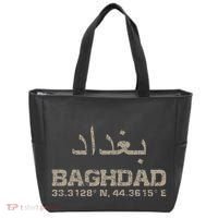 Baghdad Iraq Coordinates Arabic Tote Bag thumb 0