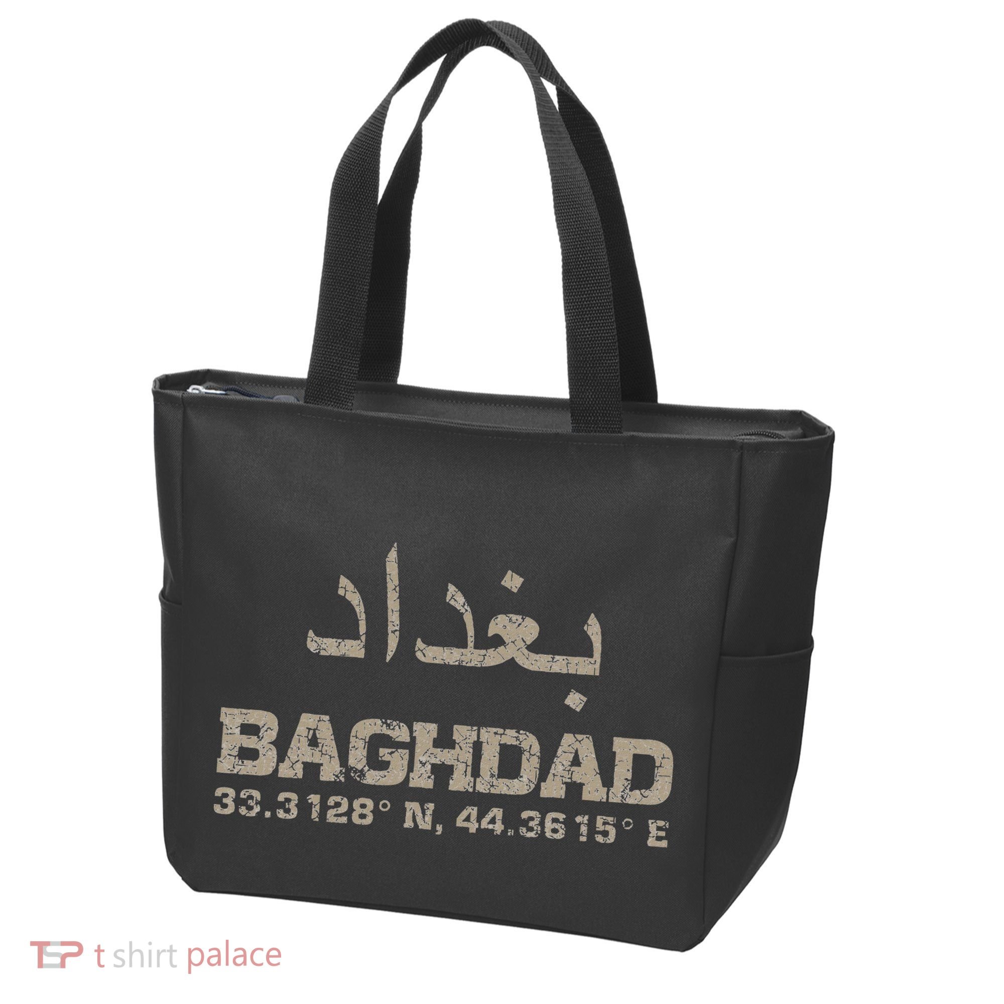 Baghdad Iraq Coordinates Arabic Tote Bag