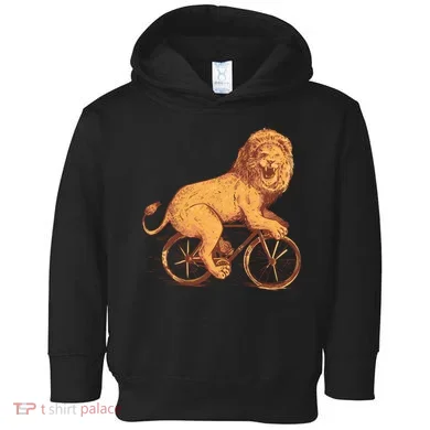 Bicycle Lion Toddler Hoodie