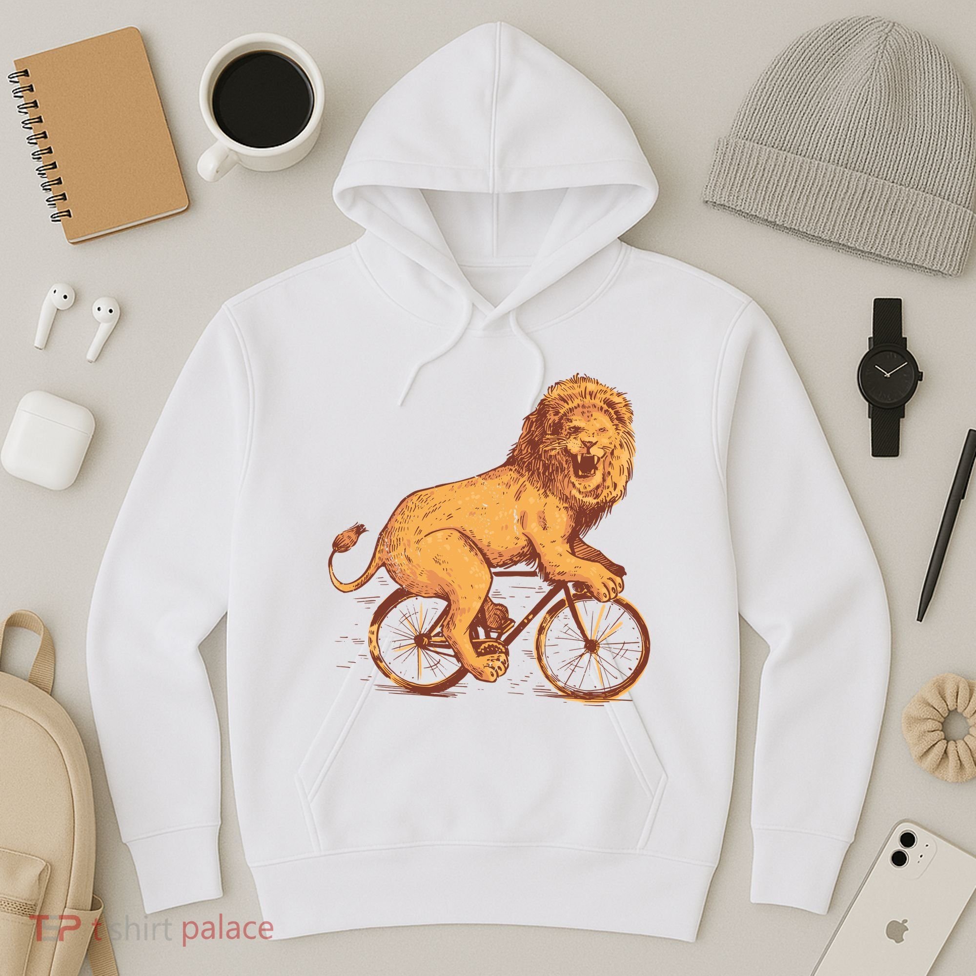 Bicycle Lion Hoodie