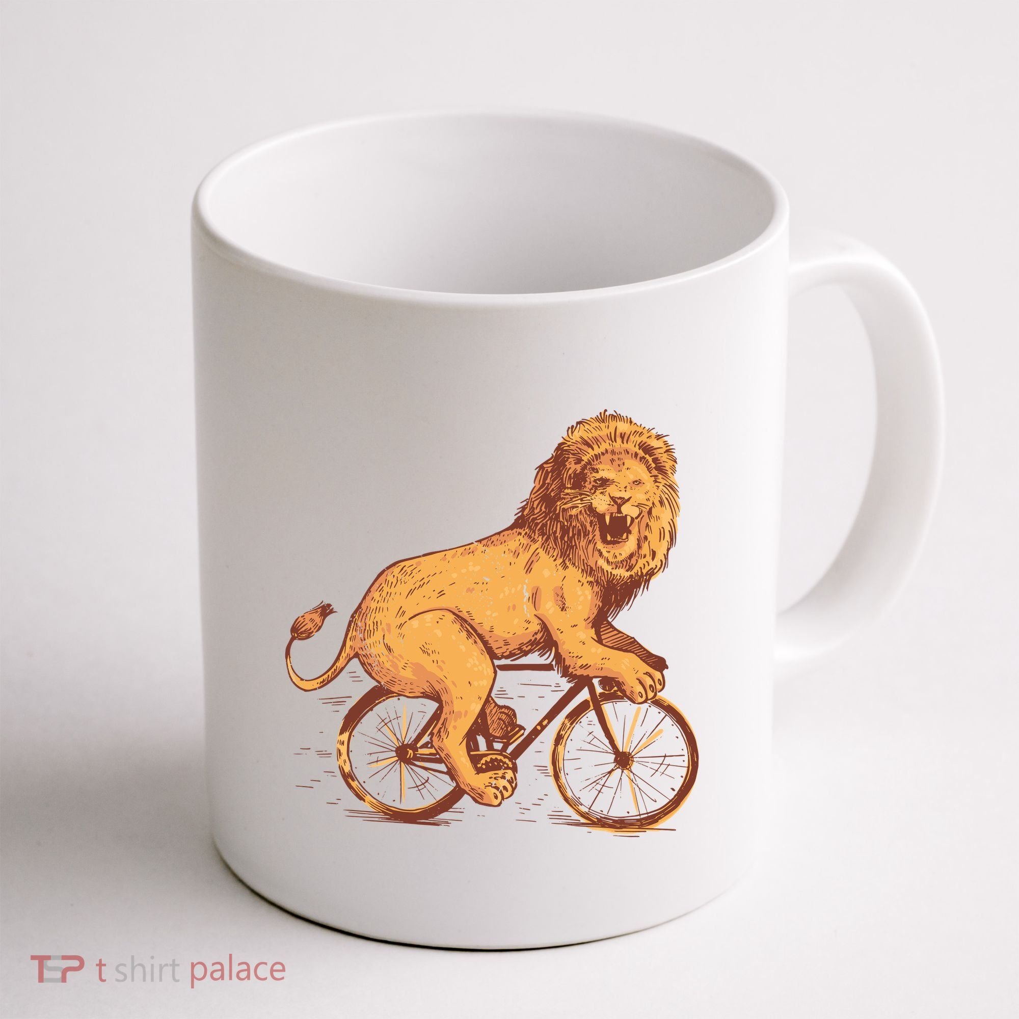 Bicycle Lion Coffee Mug