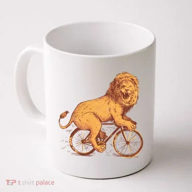 Bicycle Lion Coffee Mug