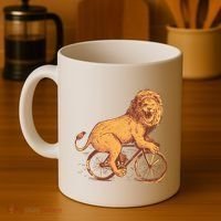 Bicycle Lion Coffee Mug thumb 4