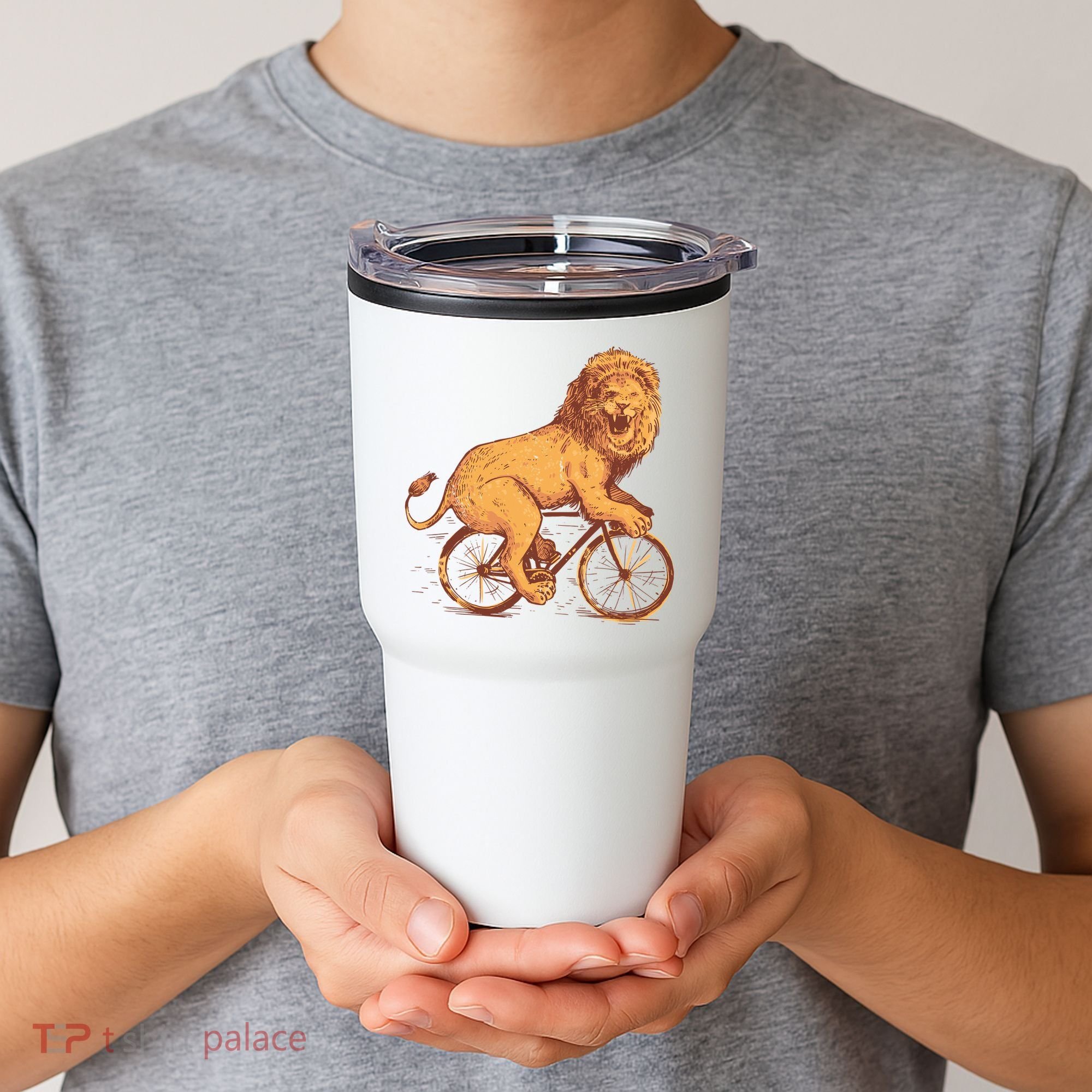 Bicycle Lion Tumbler