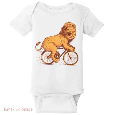 Bicycle Lion Baby Bodysuit