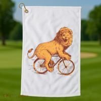 Bicycle Lion Golf Towel thumb 1
