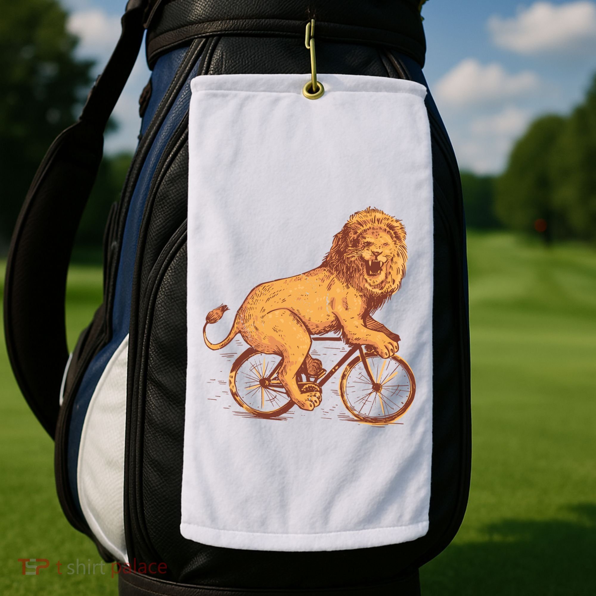 Bicycle Lion Golf Towel
