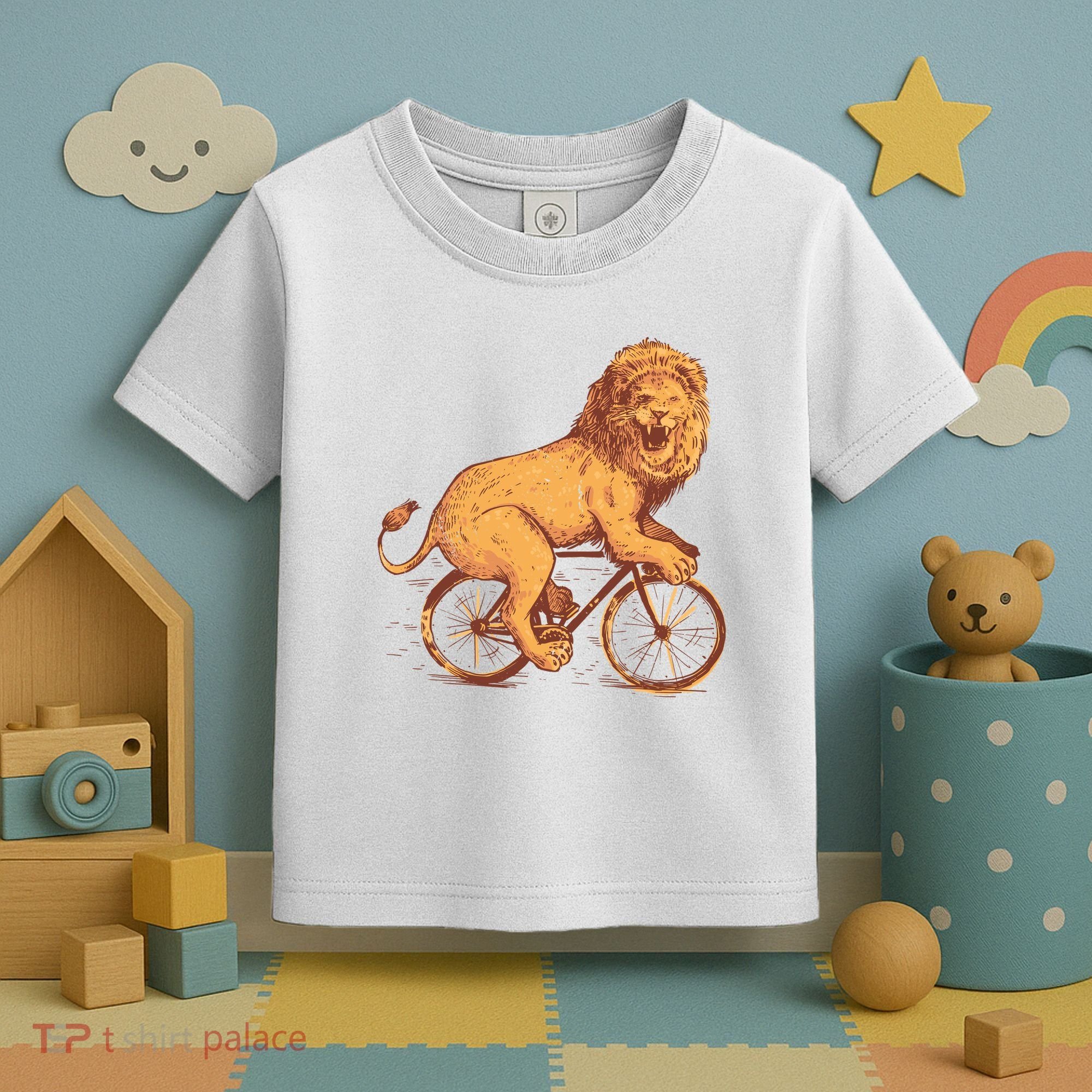 Bicycle Lion Toddler T-Shirt