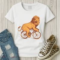 Bicycle Lion Women's T-Shirt thumb 3
