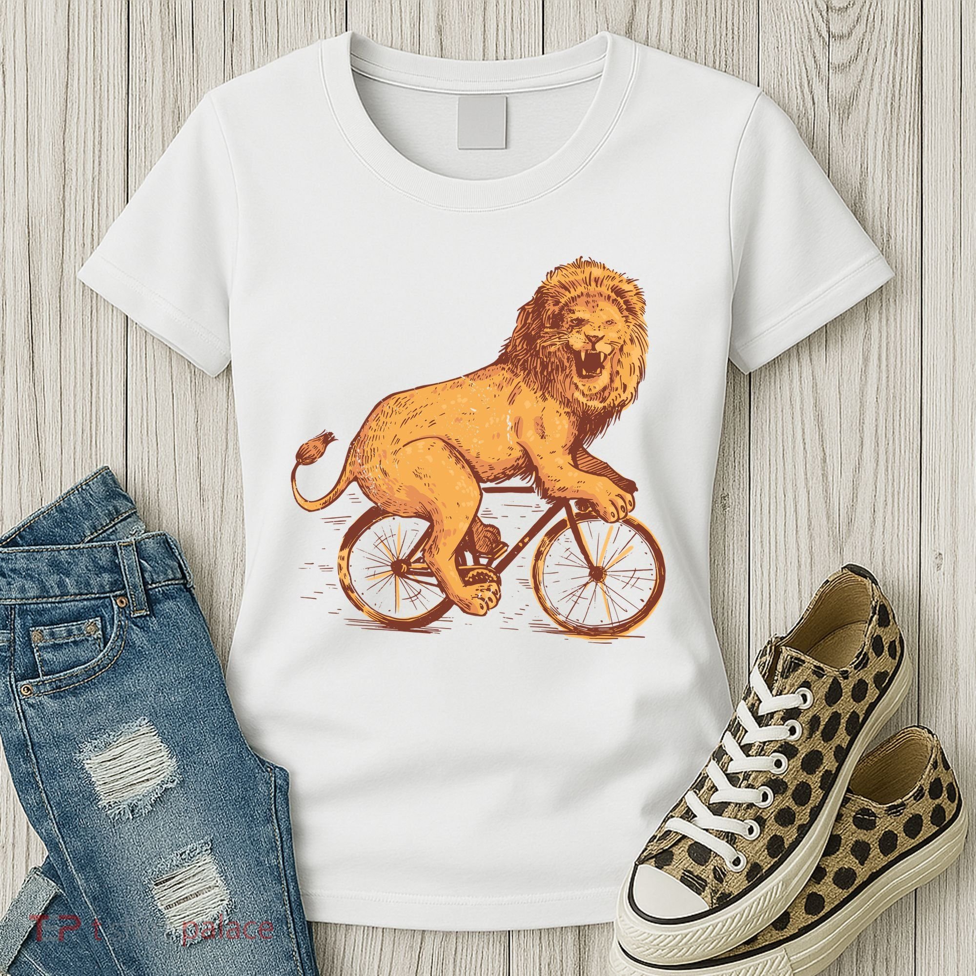 Bicycle Lion Women's T-Shirt