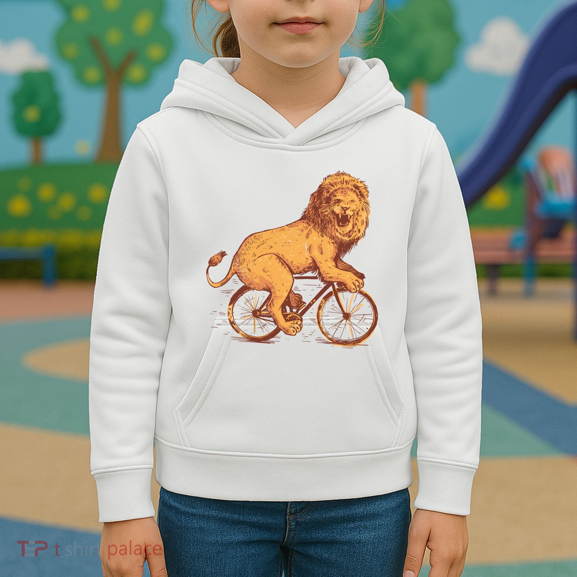 Bicycle Lion Kids Hoodie