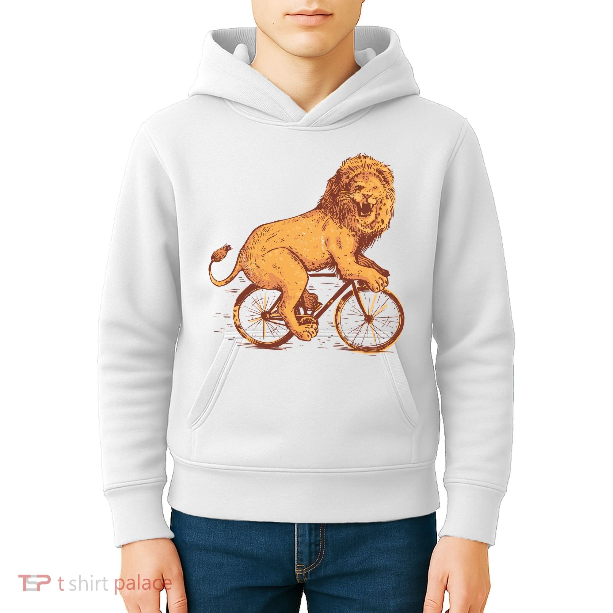 Bicycle Lion Kids Hoodie