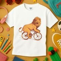 Bicycle Lion Kids T-Shirt thumb 3