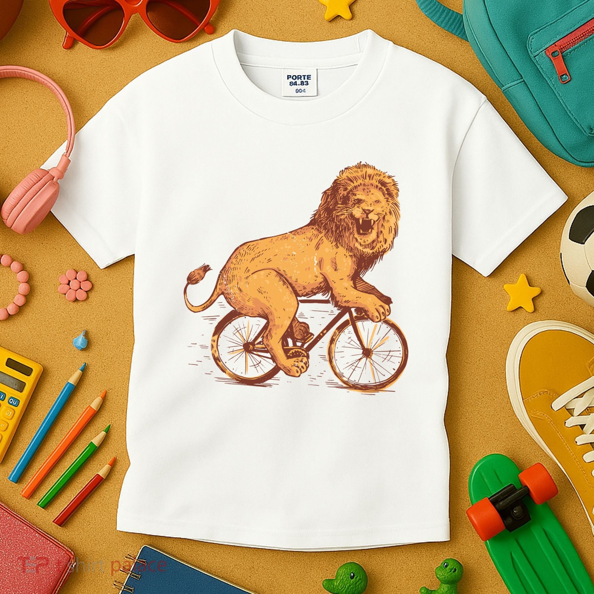 Bicycle Lion Kids T-Shirt