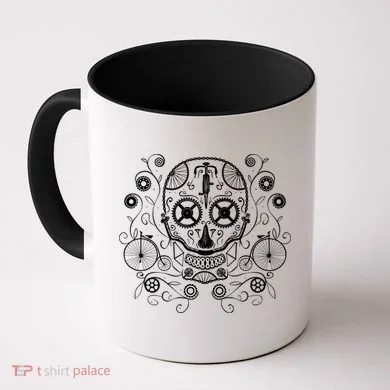 Bicycle Skull Coffee Mug