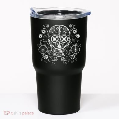 Bicycle Skull Tumbler