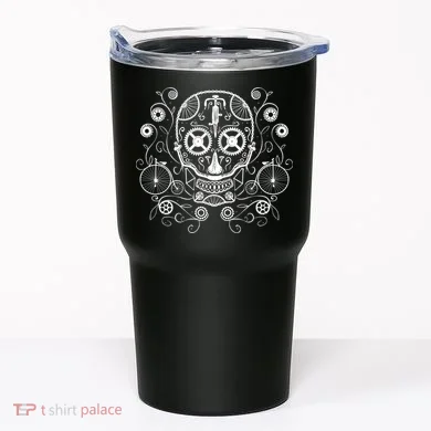Bicycle Skull Tumbler