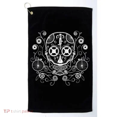Bicycle Skull Golf Towel