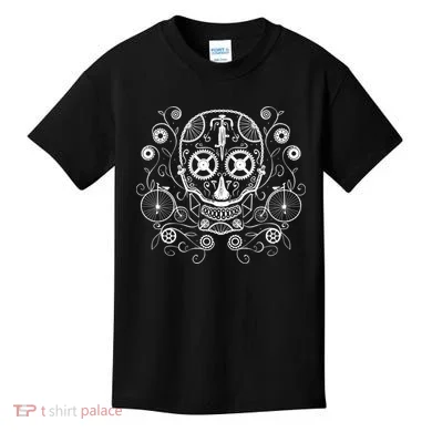 Bicycle Skull Kids T-Shirt