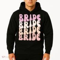 Bride I Do Crew Retro Bachelorette Party Bride Bridesmaids Hoodie thumb 2