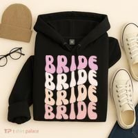 Bride I Do Crew Retro Bachelorette Party Bride Bridesmaids Hoodie thumb 4