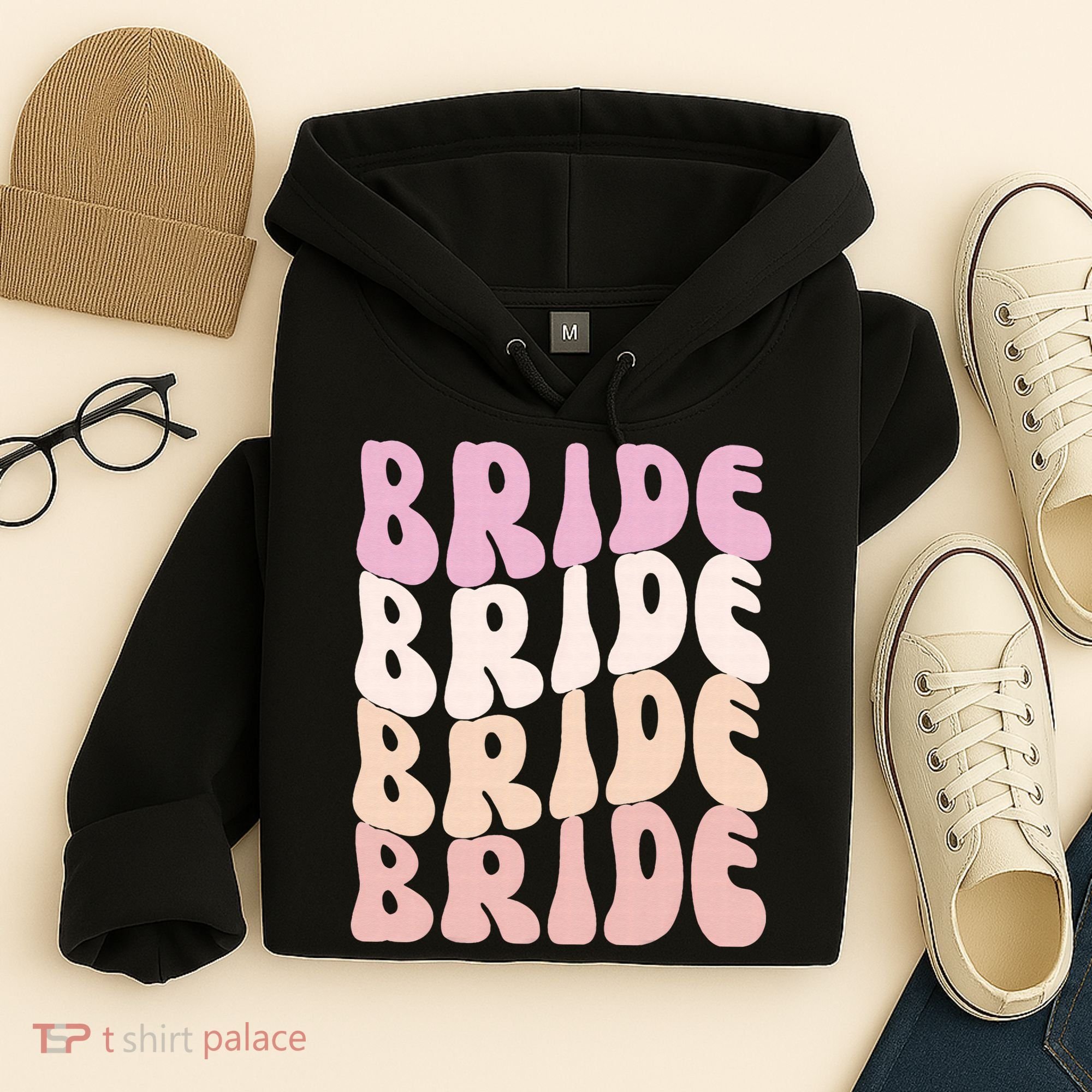 Bride I Do Crew Retro Bachelorette Party Bride Bridesmaids Hoodie