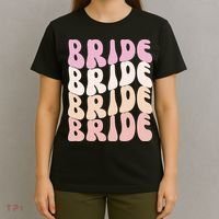 Bride I Do Crew Retro Bachelorette Party Bride Bridesmaids T-Shirt thumb 4