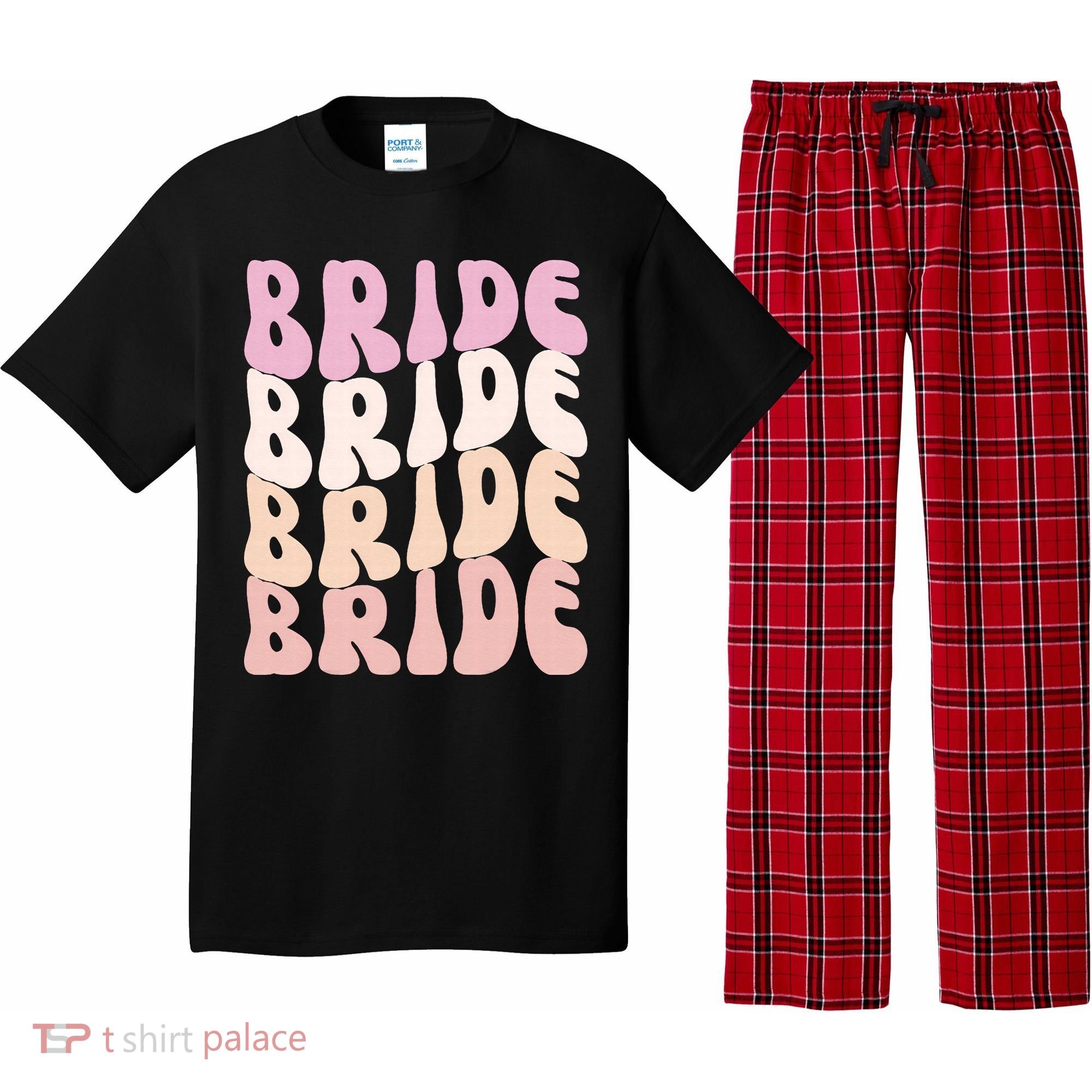 Bride I Do Crew Retro Bachelorette Party Bride Bridesmaids Pajama Set