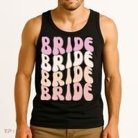 Bride I Do Crew Retro Bachelorette Party Bride Bridesmaids Tank Top thumb 3