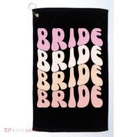 Bride I Do Crew Retro Bachelorette Party Bride Bridesmaids Golf Towel thumb 0