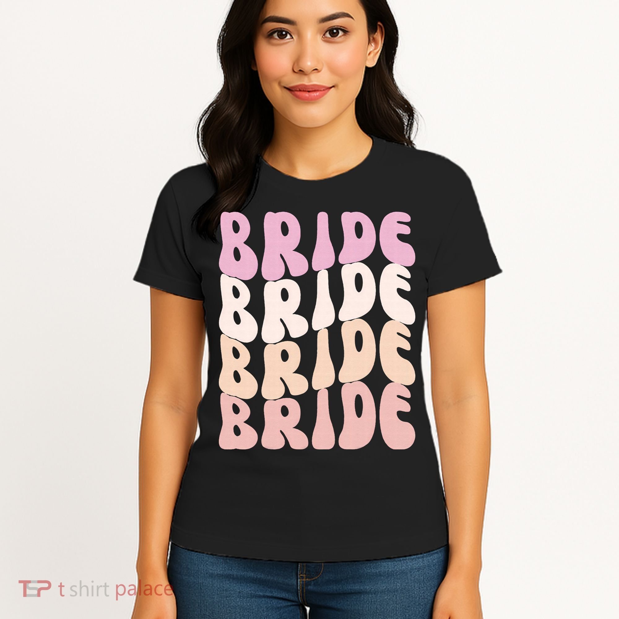 Bride I Do Crew Retro Bachelorette Party Bride Bridesmaids Women's T-Shirt