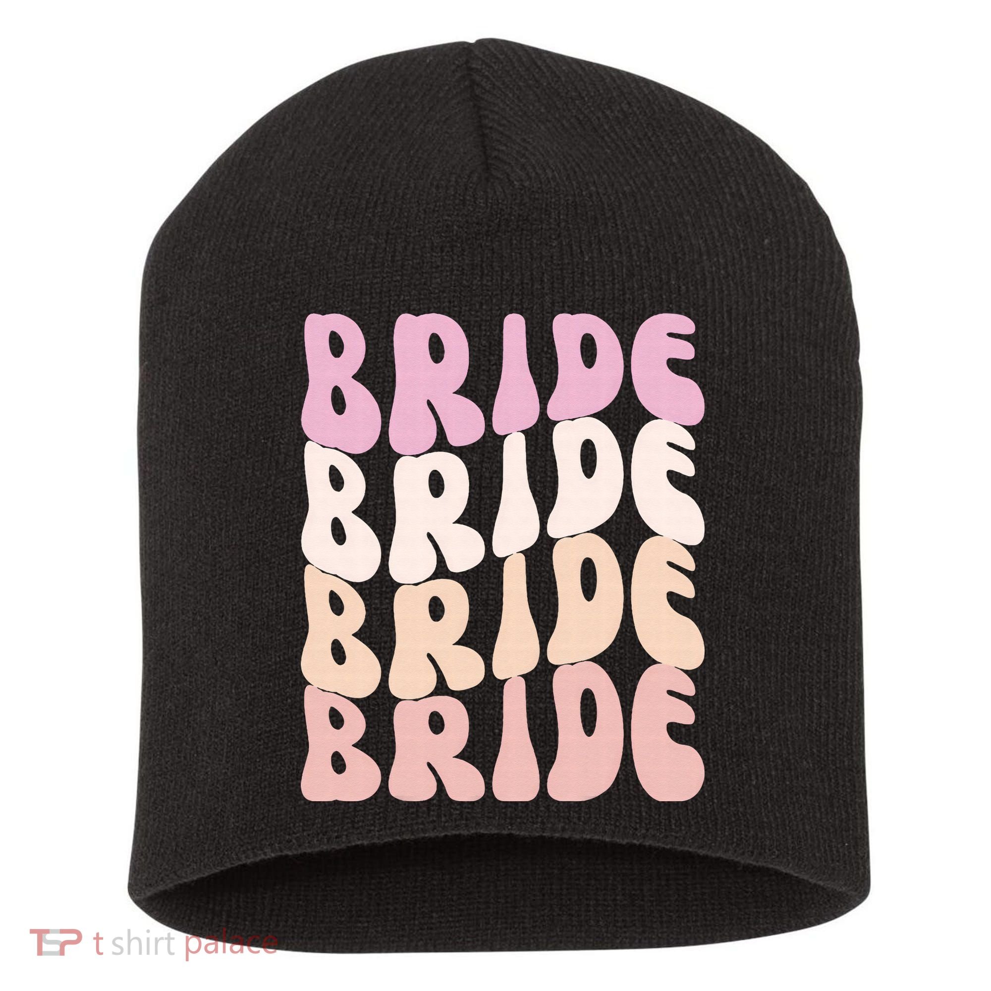 Bride I Do Crew Retro Bachelorette Party Bride Bridesmaids Short Acrylic Beanie
