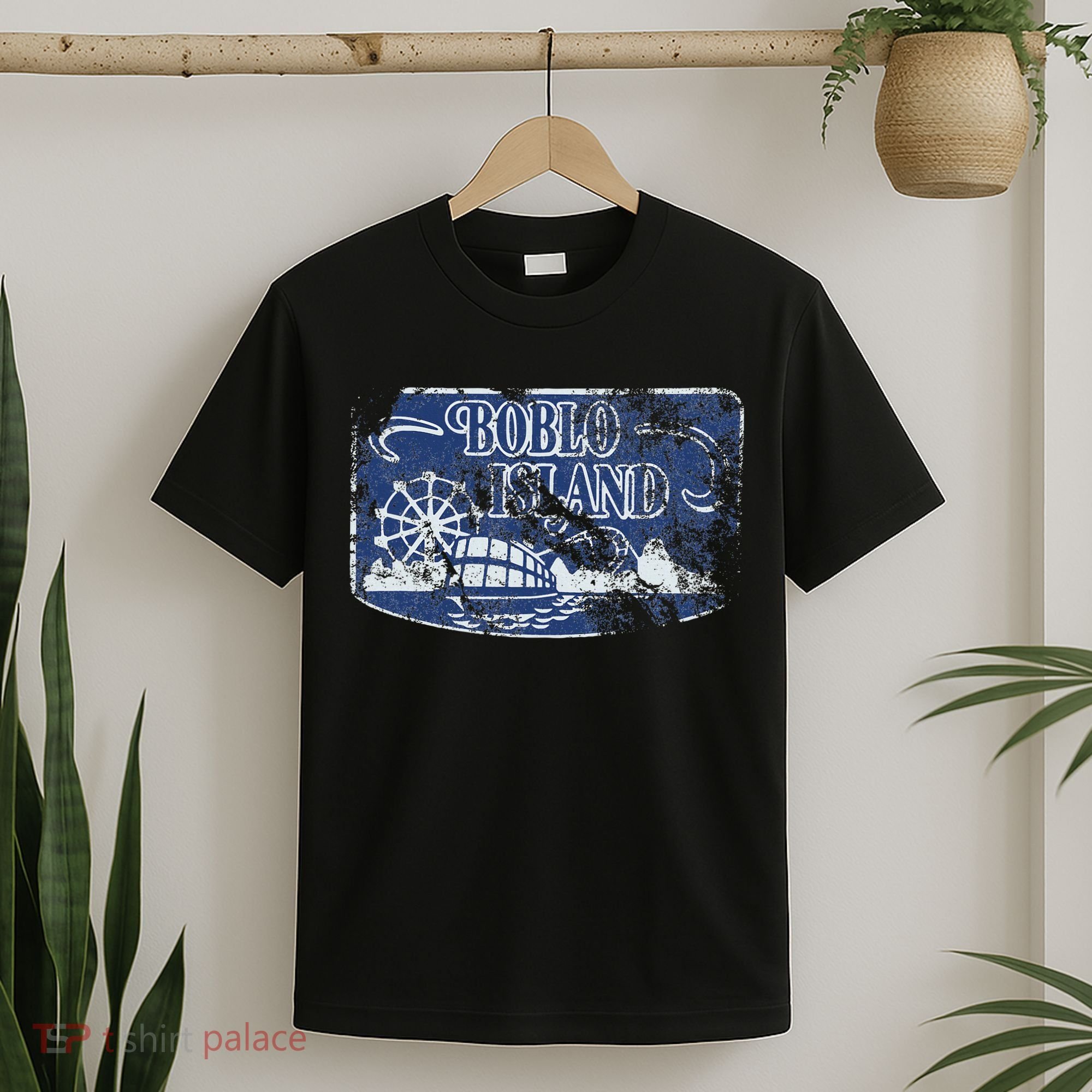 Boblo Island Detroit Vintage Distressed Worn Look T-Shirt