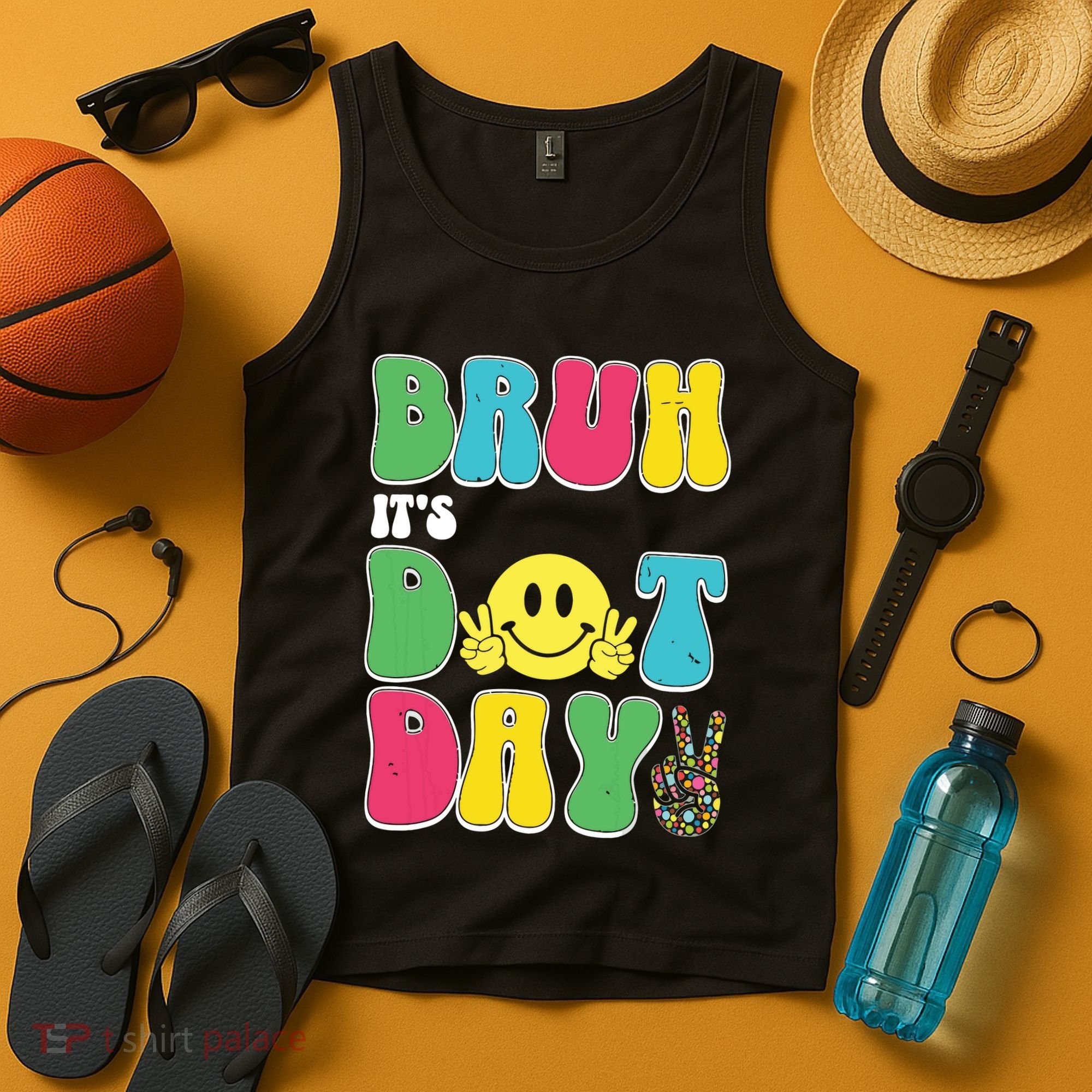 Bruh ItS Dot Daybruh Happy Dot Day Funny Teachers Tank Top