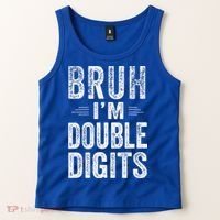 Bruh IM Double Digits 10th Birthday Gifts 10 Year Old Tank Top thumb 2