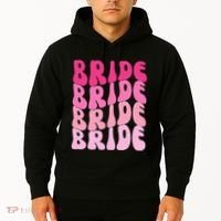 Bride I Do Crew Retro Bachelorette Party Bride Bridesmaids Hoodie thumb 2