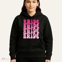 Bride I Do Crew Retro Bachelorette Party Bride Bridesmaids Hoodie thumb 5