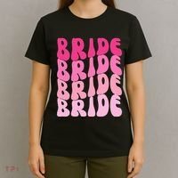 Bride I Do Crew Retro Bachelorette Party Bride Bridesmaids T-Shirt thumb 4