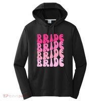 Bride I Do Crew Retro Bachelorette Party Bride Bridesmaids Performance Fleece Hoodie thumb 0