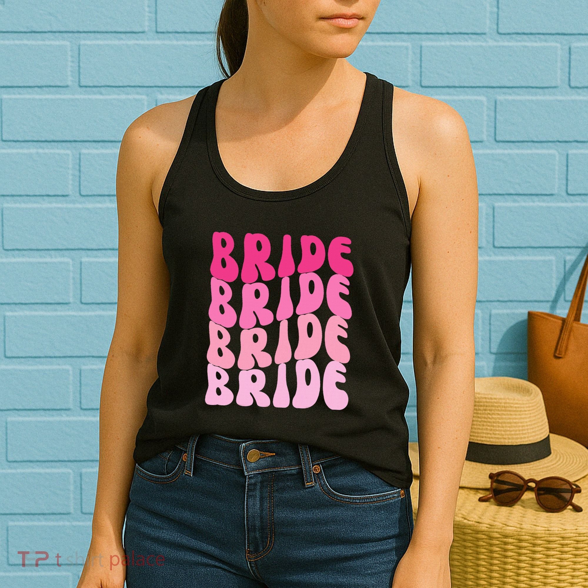 Bride I Do Crew Retro Bachelorette Party Bride Bridesmaids Women's Tank Top