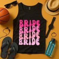 Bride I Do Crew Retro Bachelorette Party Bride Bridesmaids Tank Top thumb 4