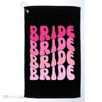 Bride I Do Crew Retro Bachelorette Party Bride Bridesmaids Golf Towel thumb 0