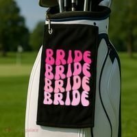 Bride I Do Crew Retro Bachelorette Party Bride Bridesmaids Golf Towel thumb 2