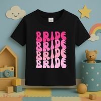 Bride I Do Crew Retro Bachelorette Party Bride Bridesmaids Toddler T-Shirt thumb 3