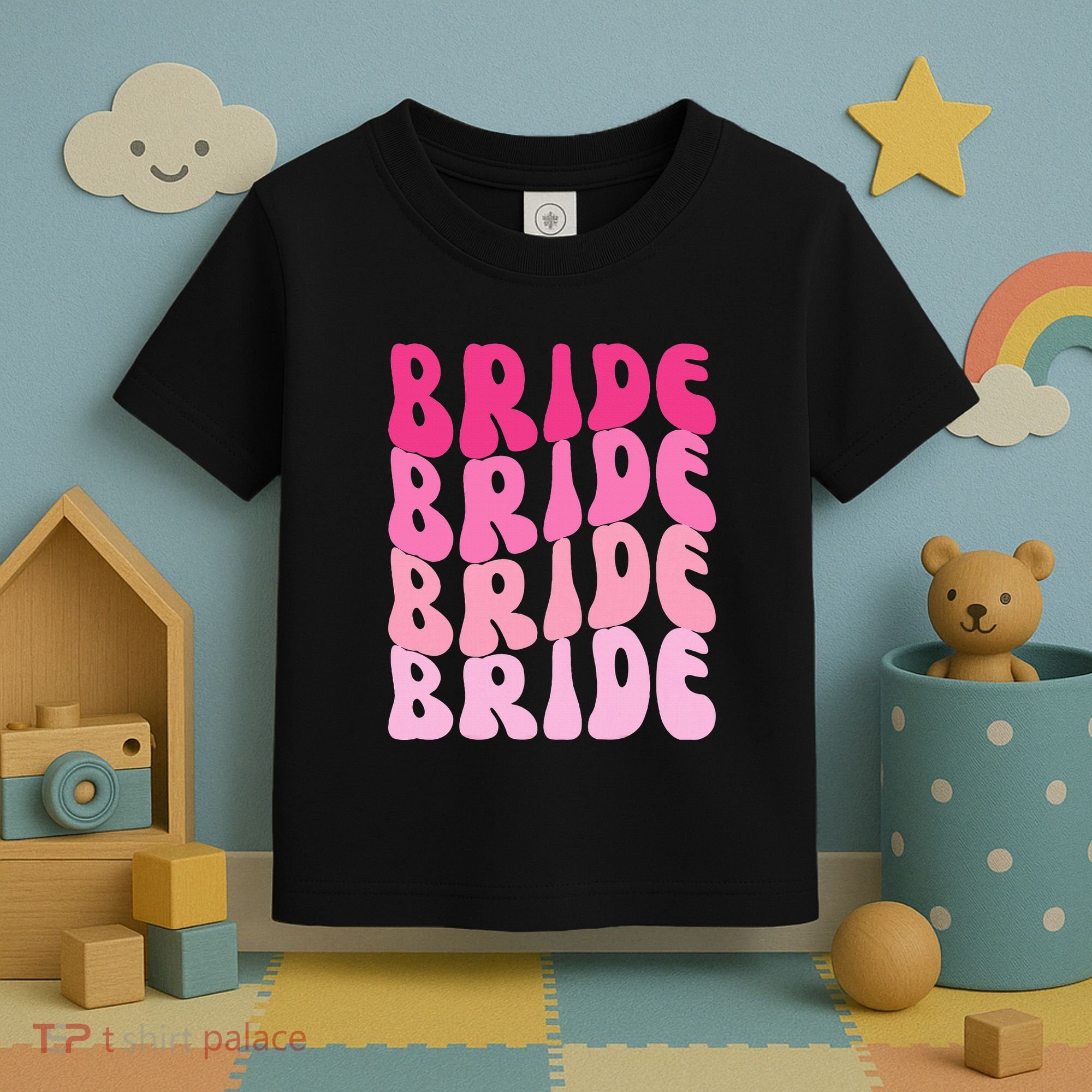 Bride I Do Crew Retro Bachelorette Party Bride Bridesmaids Toddler T-Shirt