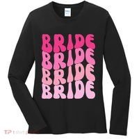 Bride I Do Crew Retro Bachelorette Party Bride Bridesmaids Women's Long Sleeve Shirt thumb 0