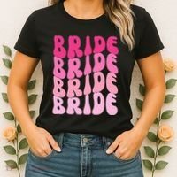 Bride I Do Crew Retro Bachelorette Party Bride Bridesmaids Women's T-Shirt thumb 2