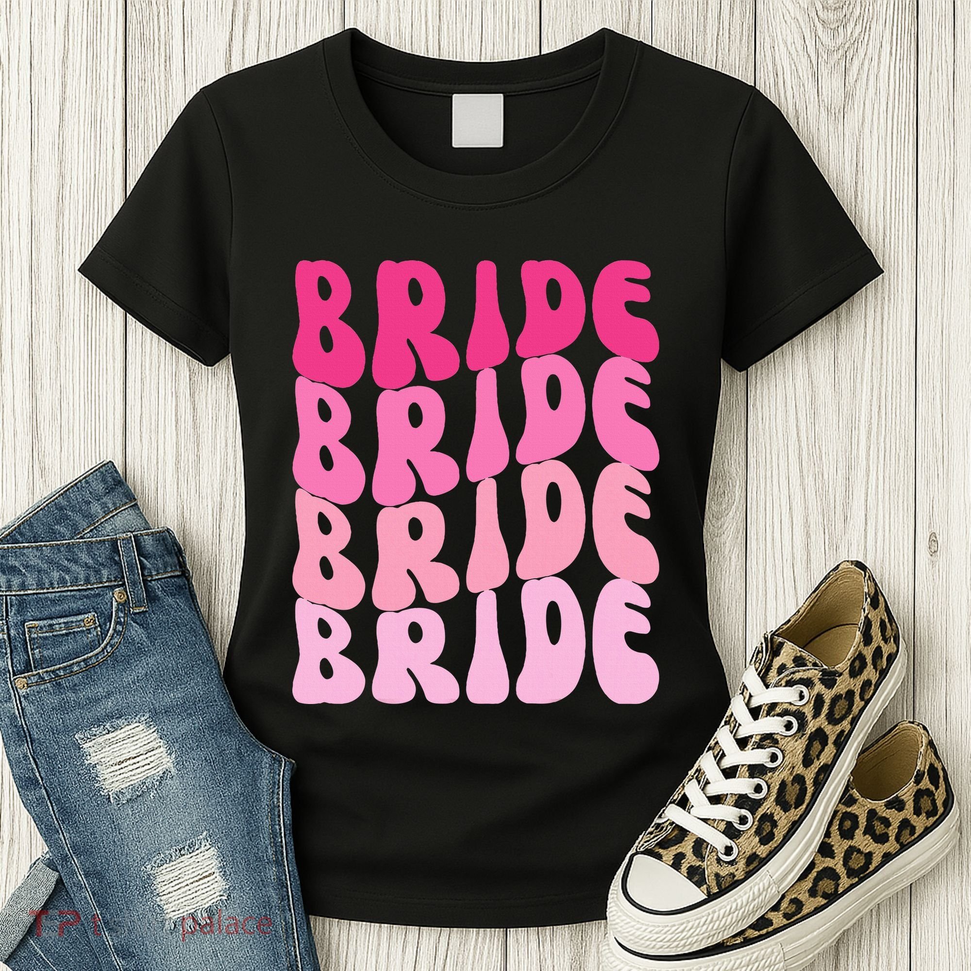 Bride I Do Crew Retro Bachelorette Party Bride Bridesmaids Women's T-Shirt